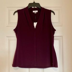 Calvin Klein V-Neck Stretch Sleeveless Top Size M